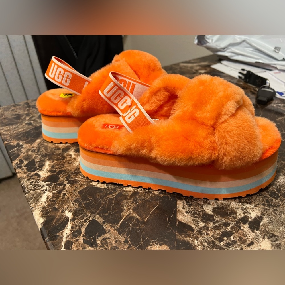 Orange Ugg slippers